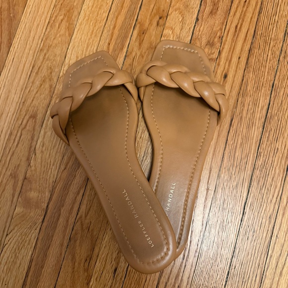 Loeffler Randall Tan Braided Slide Sandals - Picture 2 of 3